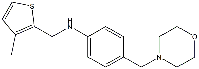N-[(3-methylthiophen-2-yl)methyl]-4-(morpholin-4-ylmethyl)aniline,,结构式
