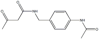 N-[(4-acetamidophenyl)methyl]-3-oxobutanamide Struktur