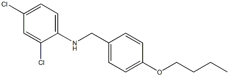 N-[(4-butoxyphenyl)methyl]-2,4-dichloroaniline 化学構造式