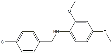 N-[(4-chlorophenyl)methyl]-2,4-dimethoxyaniline 化学構造式