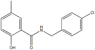 N-[(4-chlorophenyl)methyl]-2-hydroxy-5-methylbenzamide 结构式