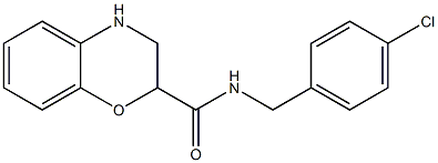  N-[(4-chlorophenyl)methyl]-3,4-dihydro-2H-1,4-benzoxazine-2-carboxamide