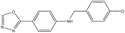 N-[(4-chlorophenyl)methyl]-4-(1,3,4-oxadiazol-2-yl)aniline 化学構造式