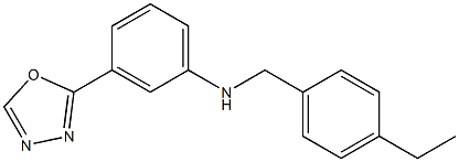 N-[(4-ethylphenyl)methyl]-3-(1,3,4-oxadiazol-2-yl)aniline 结构式
