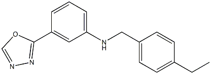 N-[(4-ethylphenyl)methyl]-3-(1,3,4-oxadiazol-2-yl)aniline,,结构式