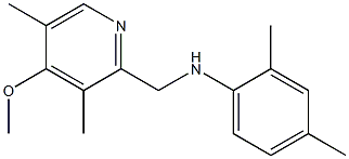 N-[(4-methoxy-3,5-dimethylpyridin-2-yl)methyl]-2,4-dimethylaniline Struktur