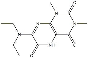 2,4,6(3H)-Pteridinetrione,  7-(diethylamino)-1,5-dihydro-1,3-dimethyl- Structure