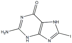 2-amino-8-iodo-3,7-dihydropurin-6-one,,结构式