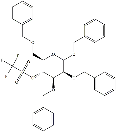 Benzyl 2,3,6-Tri-O- benzyl-4-O-trifluoromethanesulfonyl--D-mannopyranoside Structure