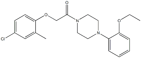 1-[(4-chloro-2-methylphenoxy)acetyl]-4-(2-ethoxyphenyl)piperazine,,结构式