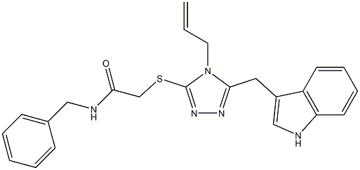 2-{[4-allyl-5-(1H-indol-3-ylmethyl)-4H-1,2,4-triazol-3-yl]sulfanyl}-N-benzylacetamide|