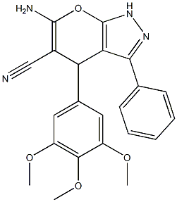 6-amino-3-phenyl-4-(3,4,5-trimethoxyphenyl)-1,4-dihydropyrano[2,3-c]pyrazole-5-carbonitrile