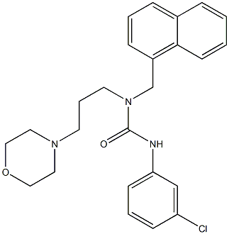 N'-(3-chlorophenyl)-N-[3-(4-morpholinyl)propyl]-N-(1-naphthylmethyl)urea