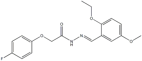 N'-(2-ethoxy-5-methoxybenzylidene)-2-(4-fluorophenoxy)acetohydrazide 化学構造式
