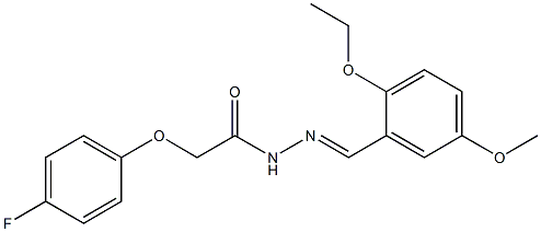 N'-(2-ethoxy-5-methoxybenzylidene)-2-(4-fluorophenoxy)acetohydrazide 结构式