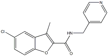 5-chloro-3-methyl-N-(4-pyridinylmethyl)-1-benzofuran-2-carboxamide Structure