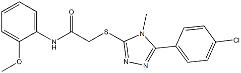 2-{[5-(4-chlorophenyl)-4-methyl-4H-1,2,4-triazol-3-yl]sulfanyl}-N-(2-methoxyphenyl)acetamide|