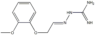 2-[2-(2-methoxyphenoxy)ethylidene]hydrazinecarboximidamide 结构式