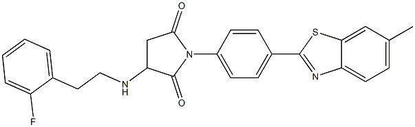  3-{[2-(2-fluorophenyl)ethyl]amino}-1-[4-(6-methyl-1,3-benzothiazol-2-yl)phenyl]-2,5-pyrrolidinedione