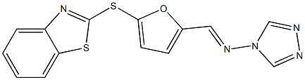 N-{[5-(1,3-benzothiazol-2-ylsulfanyl)-2-furyl]methylene}-N-(4H-1,2,4-triazol-4-yl)amine