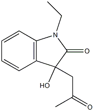 1-ethyl-3-hydroxy-3-(2-oxopropyl)-1,3-dihydro-2H-indol-2-one Structure