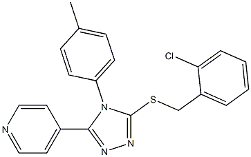 4-[5-[(2-chlorobenzyl)sulfanyl]-4-(4-methylphenyl)-4H-1,2,4-triazol-3-yl]pyridine|