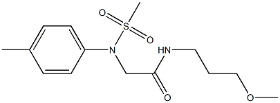 N-(3-methoxypropyl)-2-[4-methyl(methylsulfonyl)anilino]acetamide 结构式