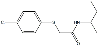 N-(sec-butyl)-2-[(4-chlorophenyl)sulfanyl]acetamide 结构式