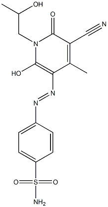 4-{[5-cyano-2-hydroxy-1-(2-hydroxypropyl)-4-methyl-6-oxo-1,6-dihydro-3-pyridinyl]diazenyl}benzenesulfonamide