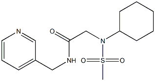 2-[cyclohexyl(methylsulfonyl)amino]-N-(3-pyridinylmethyl)acetamide,,结构式