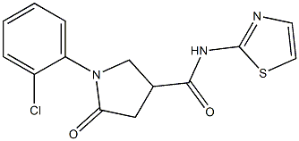  1-(2-chlorophenyl)-5-oxo-N-(1,3-thiazol-2-yl)-3-pyrrolidinecarboxamide