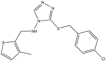 3-[(4-chlorobenzyl)sulfanyl]-N-[(3-methyl-2-thienyl)methyl]-4H-1,2,4-triazol-4-amine 化学構造式