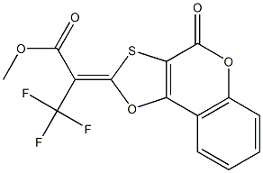 methyl 3,3,3-trifluoro-2-(4-oxo-4H-[1,3]oxathiolo[4,5-c]chromen-2-ylidene)propanoate Structure