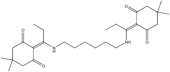 2-{1-[(6-{[1-(4,4-dimethyl-2,6-dioxocyclohexylidene)propyl]amino}hexyl)amino]propylidene}-5,5-dimethyl-1,3-cyclohexanedione 化学構造式