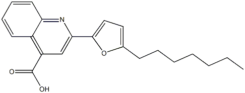 2-(5-heptyl-2-furyl)-4-quinolinecarboxylic acid,,结构式