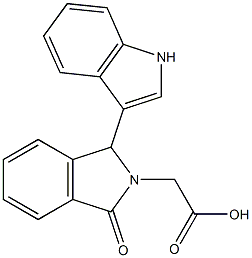 [1-(1H-indol-3-yl)-3-oxo-1,3-dihydro-2H-isoindol-2-yl]acetic acid Struktur