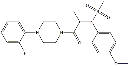 N-{2-[4-(2-fluorophenyl)-1-piperazinyl]-1-methyl-2-oxoethyl}-N-(4-methoxyphenyl)methanesulfonamide Structure