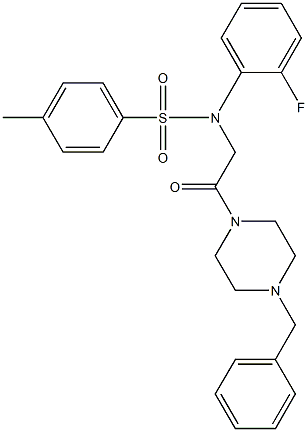 N-[2-(4-benzyl-1-piperazinyl)-2-oxoethyl]-N-(2-fluorophenyl)-4-methylbenzenesulfonamide