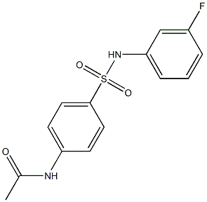 N-{4-[(3-fluoroanilino)sulfonyl]phenyl}acetamide,,结构式