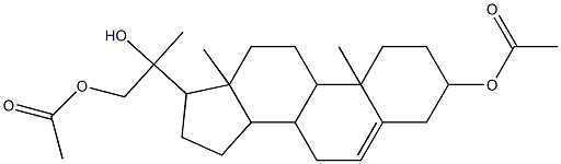 2-[3-(acetyloxy)-10,13-dimethyl-2,3,4,7,8,9,10,11,12,13,14,15,16,17-tetradecahydro-1H-cyclopenta[a]phenanthren-17-yl]-2-hydroxypropyl acetate Structure