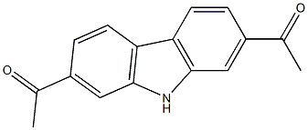 1-(7-acetyl-9H-carbazol-2-yl)ethanone 化学構造式