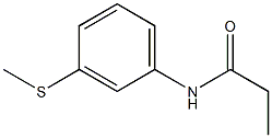 N-[3-(methylsulfanyl)phenyl]propanamide 化学構造式