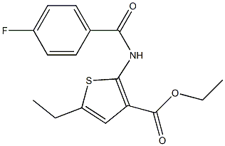  ethyl 5-ethyl-2-[(4-fluorobenzoyl)amino]-3-thiophenecarboxylate