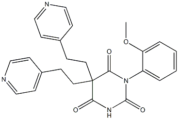 1-(2-methoxyphenyl)-5,5-bis[2-(4-pyridinyl)ethyl]-2,4,6(1H,3H,5H)-pyrimidinetrione Structure