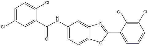 2,5-dichloro-N-[2-(2,3-dichlorophenyl)-1,3-benzoxazol-5-yl]benzamide Structure