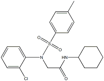 2-{2-chloro[(4-methylphenyl)sulfonyl]anilino}-N-cyclohexylacetamide Structure