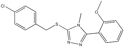 3-[(4-chlorobenzyl)sulfanyl]-5-(2-methoxyphenyl)-4-methyl-4H-1,2,4-triazole 化学構造式