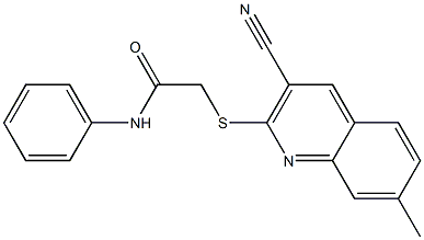 2-[(3-cyano-7-methyl-2-quinolinyl)sulfanyl]-N-phenylacetamide