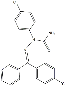 (4-chlorophenyl)(phenyl)methanone N-(4-chlorophenyl)semicarbazone,,结构式