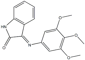 3-[(3,4,5-trimethoxyphenyl)imino]-1,3-dihydro-2H-indol-2-one Structure